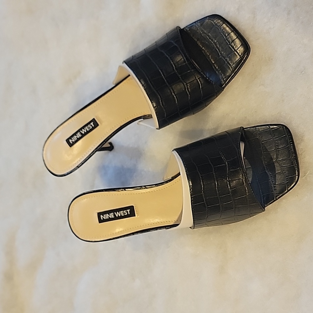Nine West Black Heeled Sandals